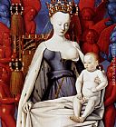 Madonna And Child (panel of Melun Diptych) by Jean Fouquet